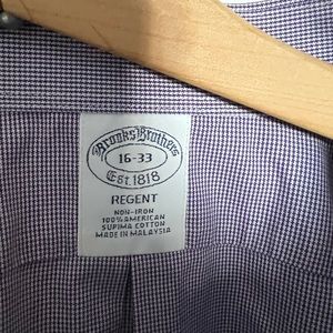 Brooks Brothers Regent Shirt Mens Button Down Long Sleeve Adult 16 33 Check